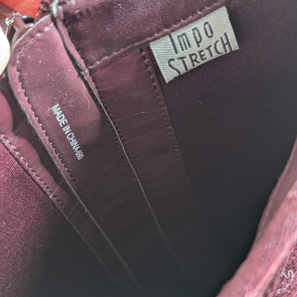 Burgundy Wine Boots 8 M Faux Suede  knee high pointy toe ruching stretch heeled - Picture 5 of 11